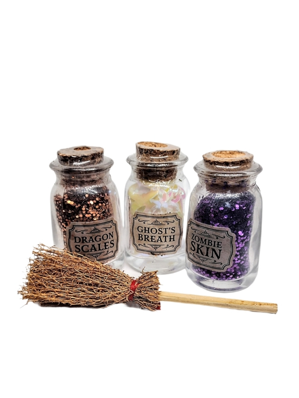 🧹 3pc Mini Potion Glass Bottle Spooky Halloween Decor Target BULLSEYE Rare
